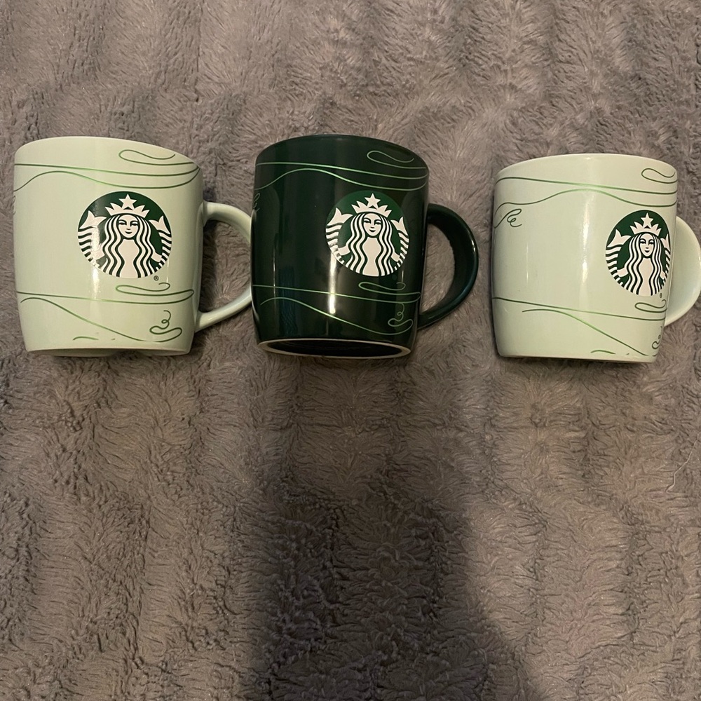 3 starbucks coffee mugs